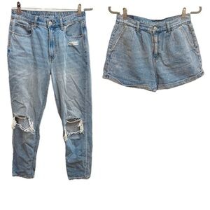 American Eagle Mom Jean and Mom Short Bundle